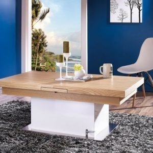 Adesign Säädettävä Sohvapöytä/Ruokapöytä 70x125-150 Cm