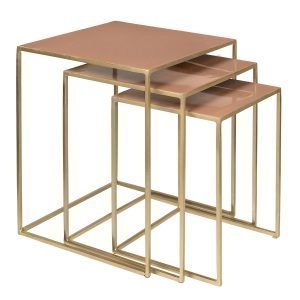 Broste Copenhagen Freja Pöytä Brass / Indian Tan 3-Pakkaus