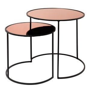 Broste Copenhagen Stends Pöytä Black / Rose Gold 2-Pakkaus