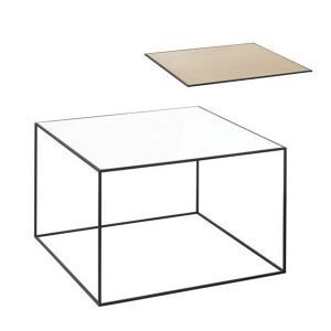 By Lassen Twin Table 49 Sivupöytä Valkoinen / Tammi