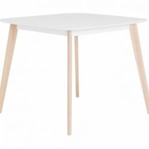 Clas Pöytä 90 Valkoinen/Luonnonvärinen