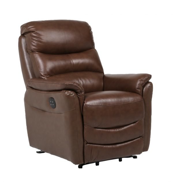 Dallas Recliner Nahkatuoli Ruskea