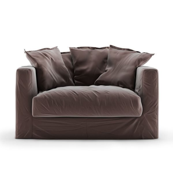 Decotique Le Grand Air Loveseat Nojatuoli Sametti Moleskin Brown