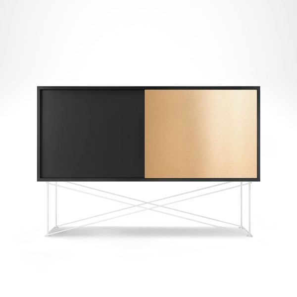 Decotique Vogue Sideboard Senkki 136h Antracit / 1a1b / Valkoinen