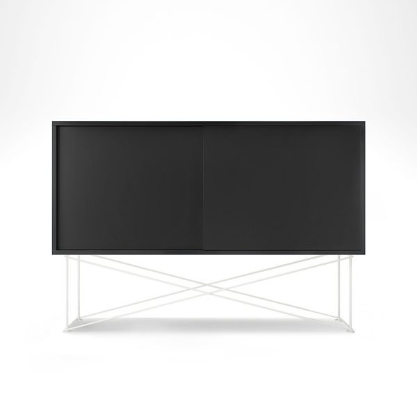 Decotique Vogue Sideboard Senkki 136h Antracit / 2a / Valkoinen