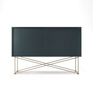 Decotique Vogue Sideboard Senkki 136h Harmaa / 2g / Messinki