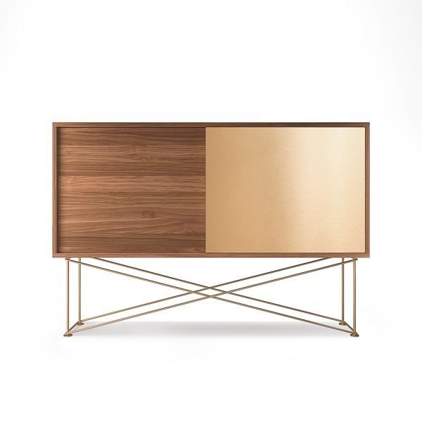 Decotique Vogue Sideboard Senkki 136h Saksanpähkinä / 1w1b / Messink