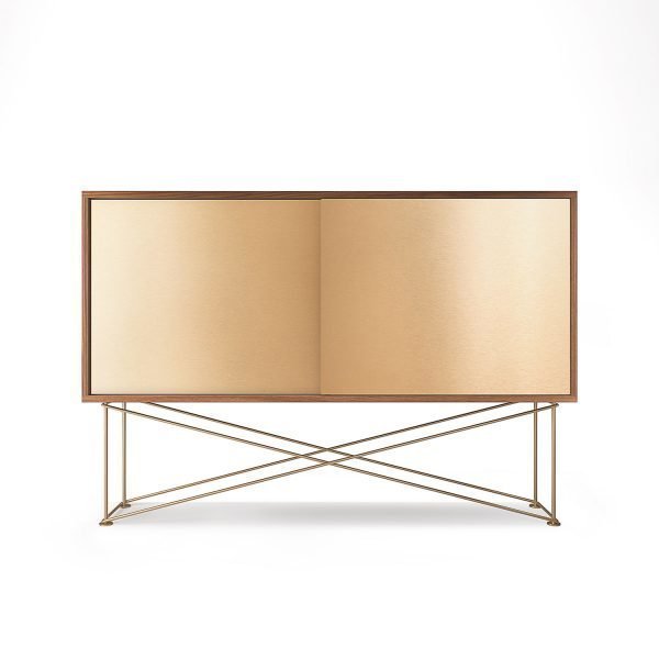 Decotique Vogue Sideboard Senkki 136h Saksanpähkinä / 2b / Messinki