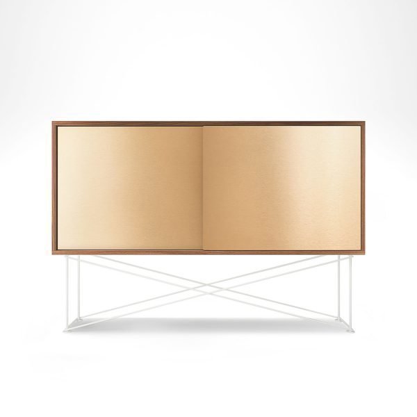 Decotique Vogue Sideboard Senkki 136h Saksanpähkinä / 2b / Valkoinen