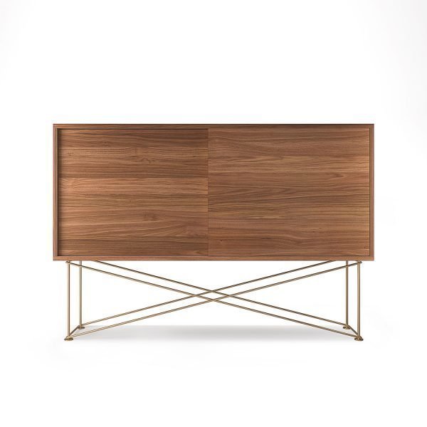 Decotique Vogue Sideboard Senkki 136h Saksanpähkinä / 2w / Messinki