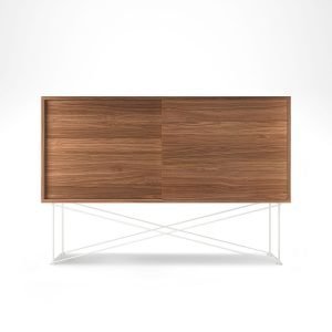 Decotique Vogue Sideboard Senkki 136h Saksanpähkinä / 2w / Valkoinen