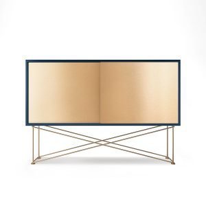 Decotique Vogue Sideboard Senkki 136h Tummansininen / 2b / Messinki