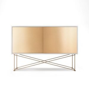 Decotique Vogue Sideboard Senkki 136h Valkoinen / 2b / Messinki