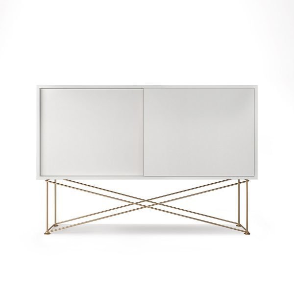 Decotique Vogue Sideboard Senkki 136h Valkoinen / 2w / Messinki