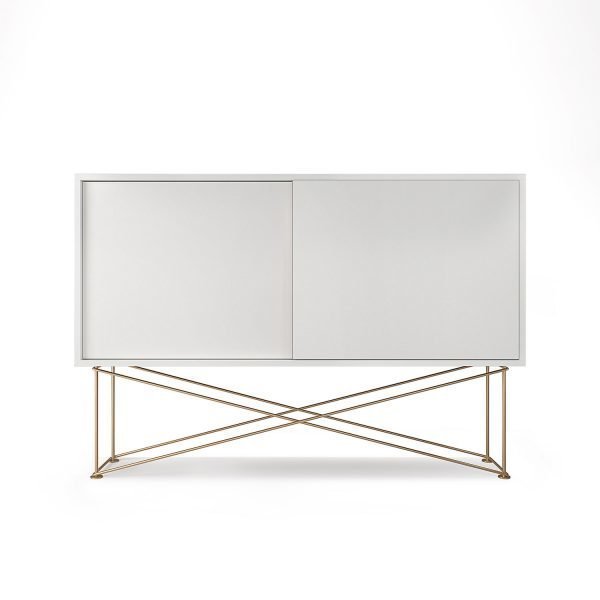 Decotique Vogue Sideboard Senkki 136h Valkoinen / 2w / Messinki