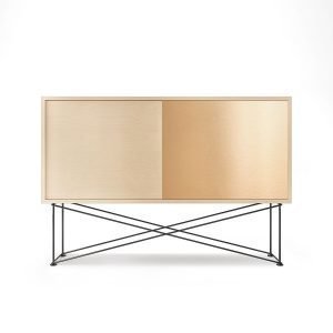 Decotique Vogue Sideboard Senkki 136h Valkoinen Tammi / 1wo1b / Musta