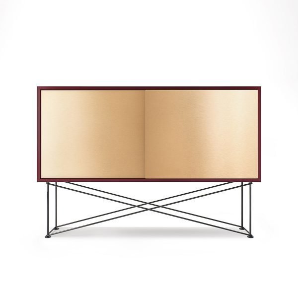 Decotique Vogue Sideboard Senkki 136h Viininpunainen / 2b / Musta