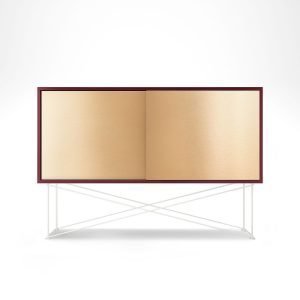 Decotique Vogue Sideboard Senkki 136h Viininpunainen / 2b / Valkoinen