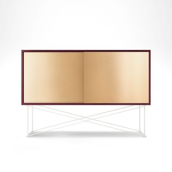 Decotique Vogue Sideboard Senkki 136h Viininpunainen / 2b / Valkoinen