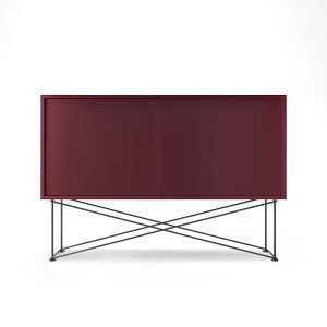 Decotique Vogue Sideboard Senkki 136h Viininpunainen / 2wr / Musta