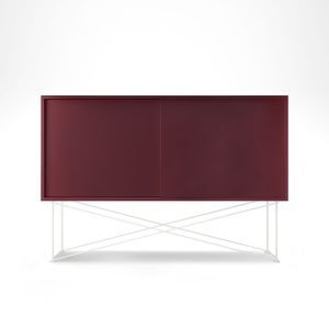 Decotique Vogue Sideboard Senkki 136h Viininpunainen / 2wr / Valkoinen