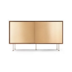 Decotique Vogue Sideboard Senkki 136l Saksanpähkinä / 2b / Messinki