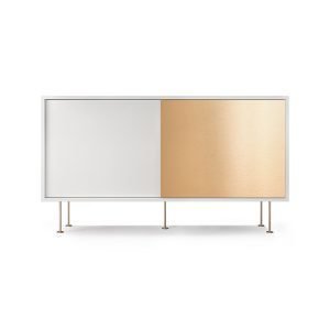 Decotique Vogue Sideboard Senkki 136l Valkoinen / 1w1b / Messinki