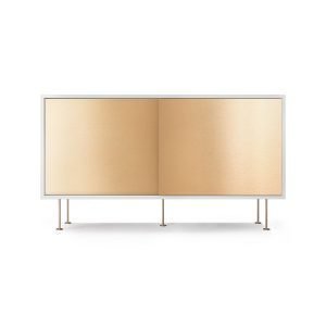 Decotique Vogue Sideboard Senkki 136l Valkoinen / 2b / Messinki