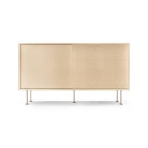 Decotique Vogue Sideboard Senkki 136l Valkoinen Tammi / 2wo / Messinki