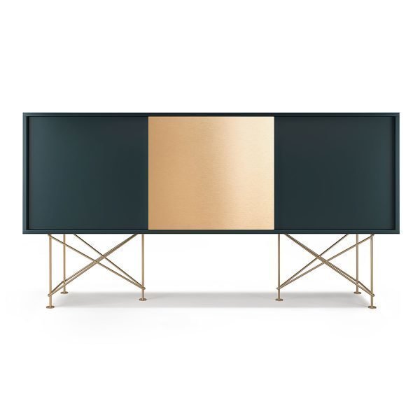 Decotique Vogue Sideboard Senkki 180h Harmaa / 2g1b / Messinki