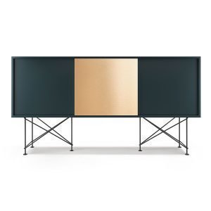 Decotique Vogue Sideboard Senkki 180h Harmaa / 2g1b / Musta