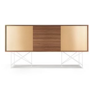 Decotique Vogue Sideboard Senkki 180h Saksanpähkinä / 1w2b / Valkoinen