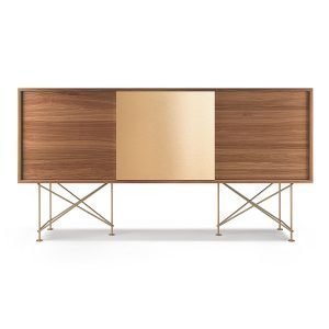 Decotique Vogue Sideboard Senkki 180h Saksanpähkinä / 2w1b / Messink