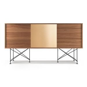 Decotique Vogue Sideboard Senkki 180h Saksanpähkinä / 2w1b / Musta