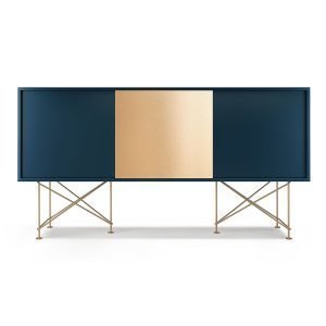 Decotique Vogue Sideboard Senkki 180h Tummansininen / 2db1b / Messinki