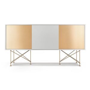 Decotique Vogue Sideboard Senkki 180h Valkoinen / 1w2b / Messinki