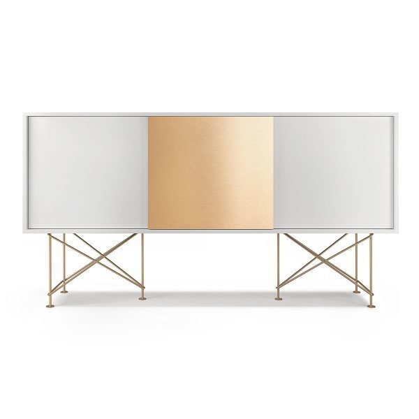 Decotique Vogue Sideboard Senkki 180h Valkoinen / 2w1b / Messinki