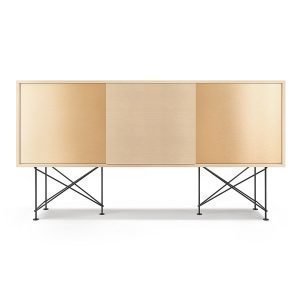 Decotique Vogue Sideboard Senkki 180h Valkoinen Tammi / 1wo2b / Musta