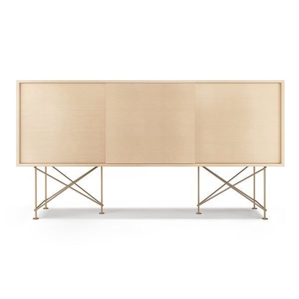 Decotique Vogue Sideboard Senkki 180h Valkoinen Tammi / 3wo / Messinki