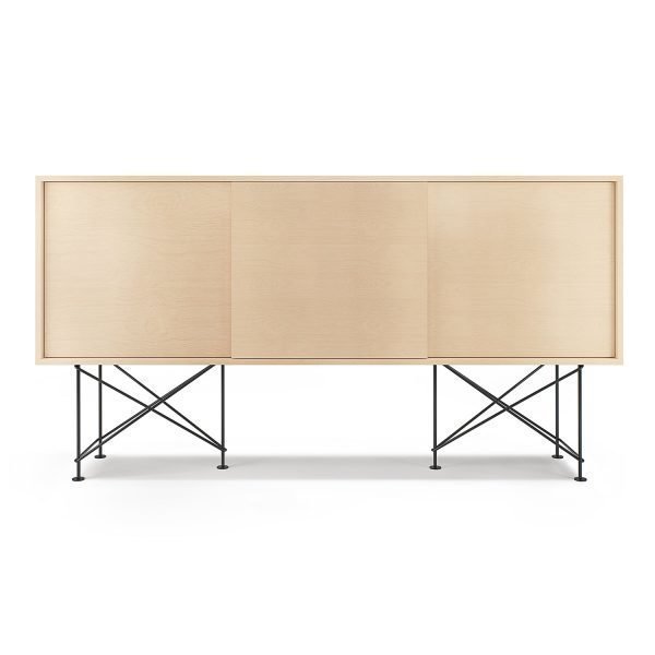 Decotique Vogue Sideboard Senkki 180h Valkoinen Tammi / 3wo / Musta