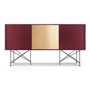 Decotique Vogue Sideboard Senkki 180h Viininpunainen / 2wr1b / Musta