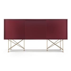 Decotique Vogue Sideboard Senkki 180h Viininpunainen / 3wr / Messink