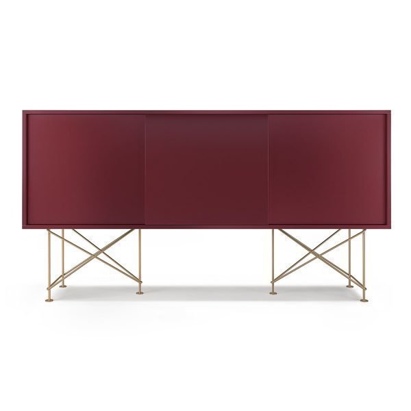 Decotique Vogue Sideboard Senkki 180h Viininpunainen / 3wr / Messink