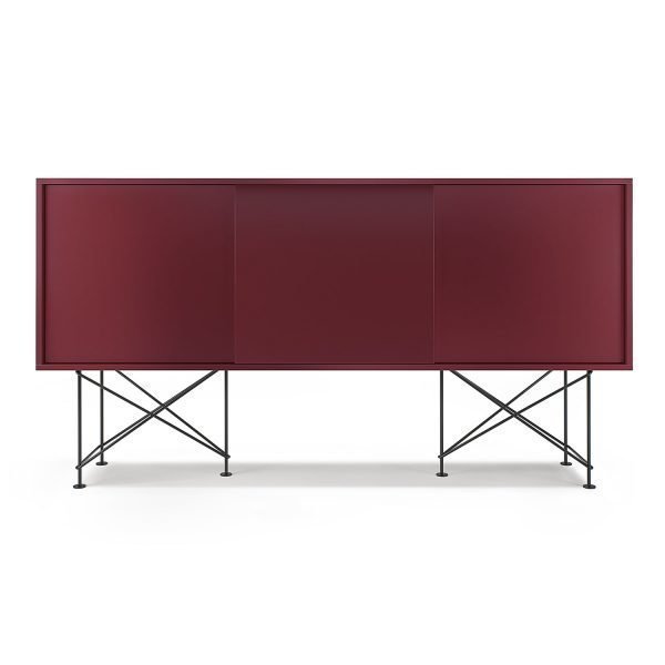 Decotique Vogue Sideboard Senkki 180h Viininpunainen / 3wr / Musta