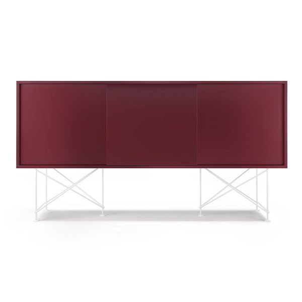 Decotique Vogue Sideboard Senkki 180h Viininpunainen / 3wr / Valkoinen