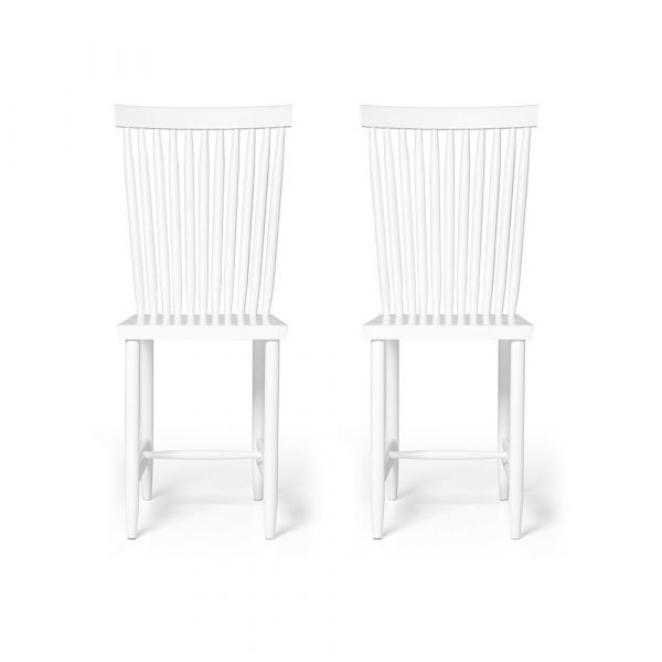 Design House Stockholm Family Chair No. 2 Tuoli Valkoinen 2-Pakkaus