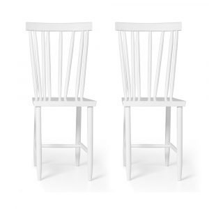 Design House Stockholm Family Chair No. 4 Tuoli Valkoinen 2-Pakkaus