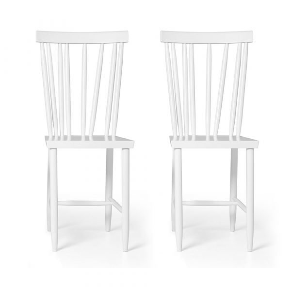 Design House Stockholm Family Chair No. 4 Tuoli Valkoinen 2-Pakkaus