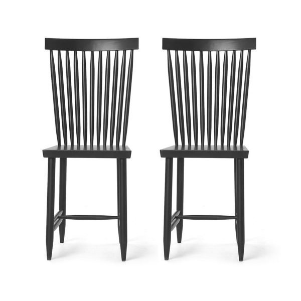 Design House Stockholm Family Chairs No2 Tuoli Musta 2-Pakkaus