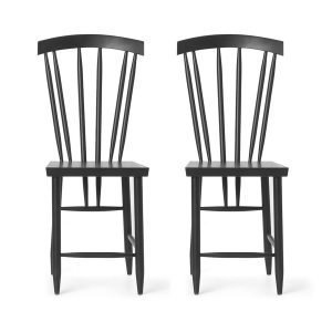 Design House Stockholm Family Chairs No3 Tuoli Musta 2-Pakkaus